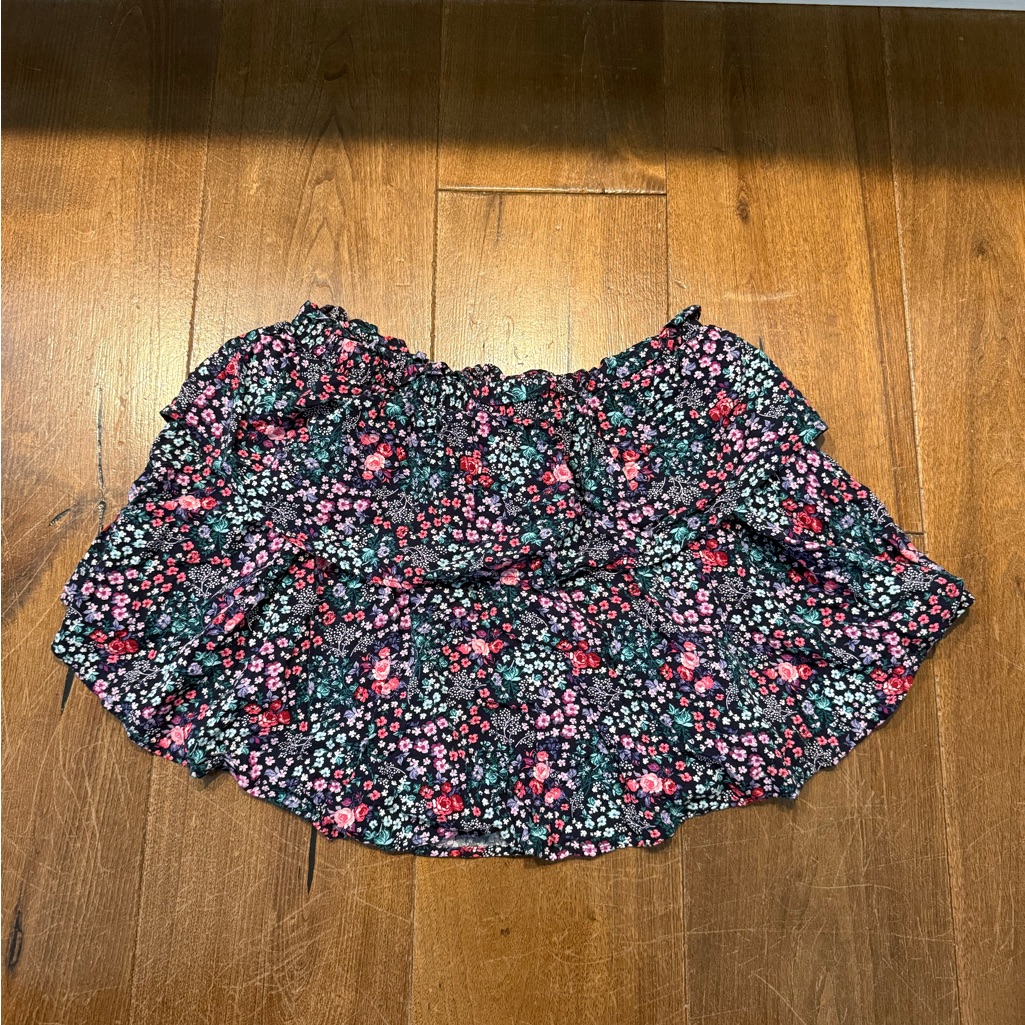 Aeropostale Floral Mini Skirt - Pink And Navy